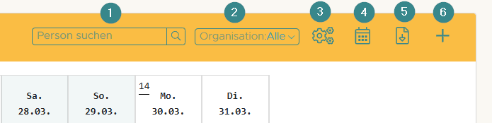 Kalender - Monatsansicht Funktionen
