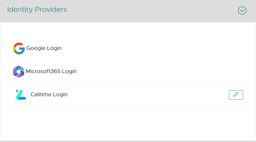 Auswähl des Identity Providers