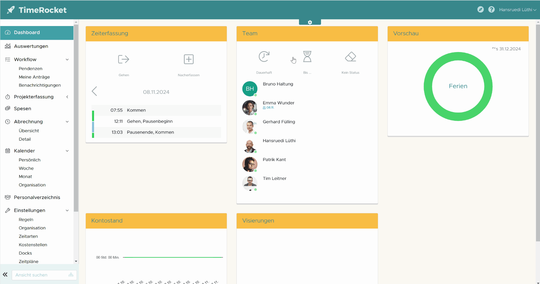Abrechnung - Regel deaktivieren auf dem Arbeitstag