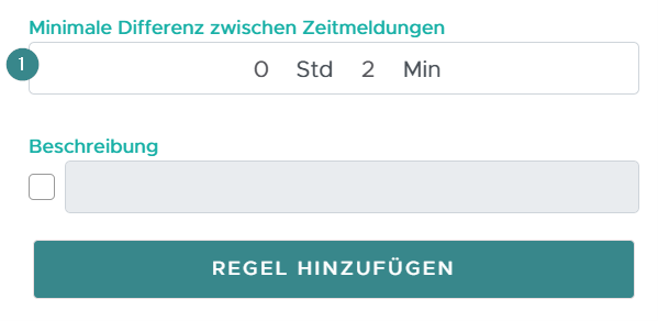 Regel: Doppelte Stempelungen entfernen