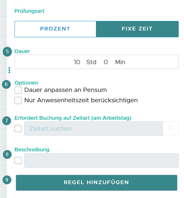 Regel: Maximale Zeit melden