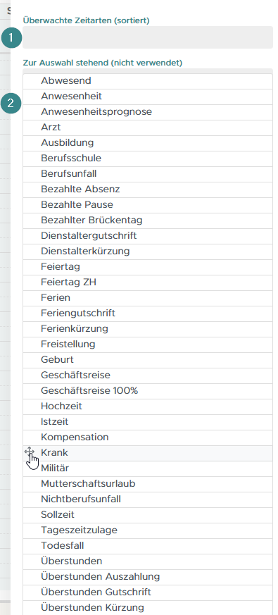 Regel: Überstundenbegrenzung durch Zeitart