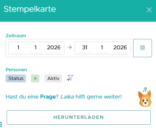 Suche - Stempelkarte herunterladen