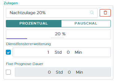 Dienstvorlage Zulage prozentual